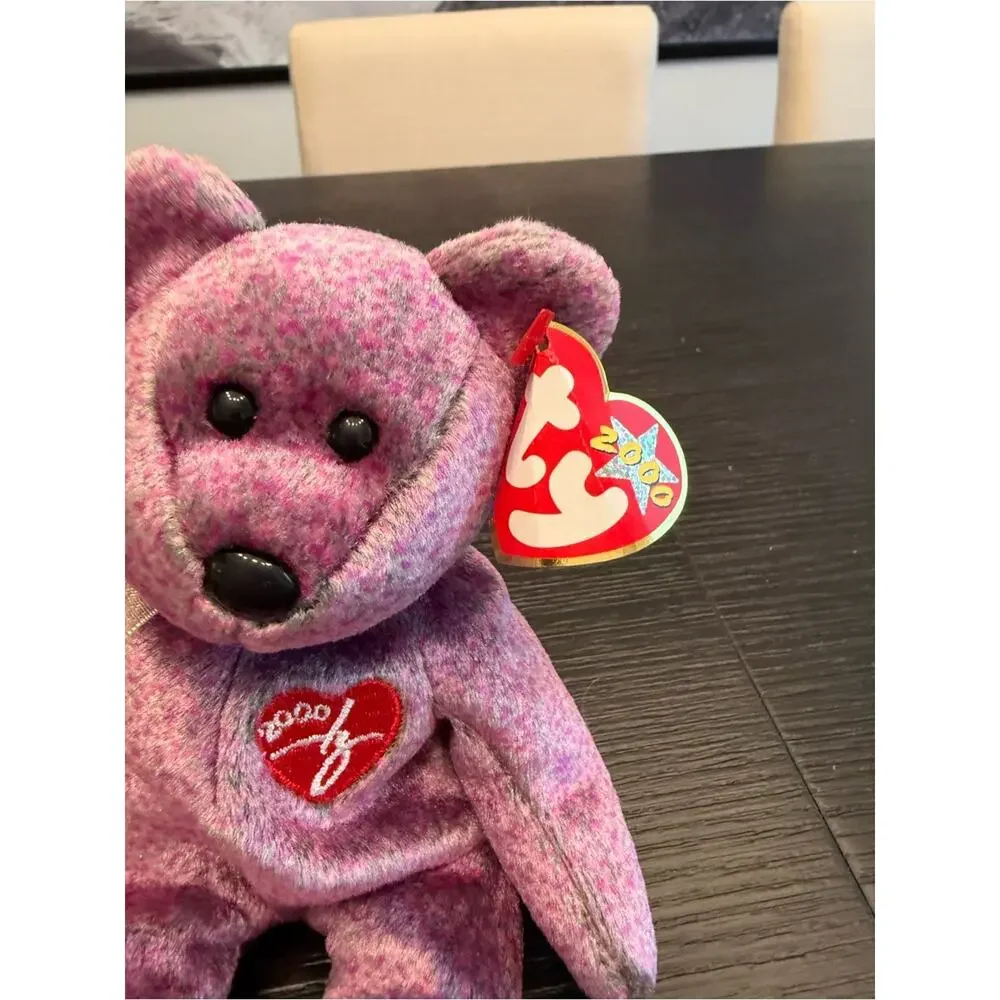 NWT Vintage Ty Beanie Babies Bundle of (2) 2000 Signature Bears Stuffed Animals